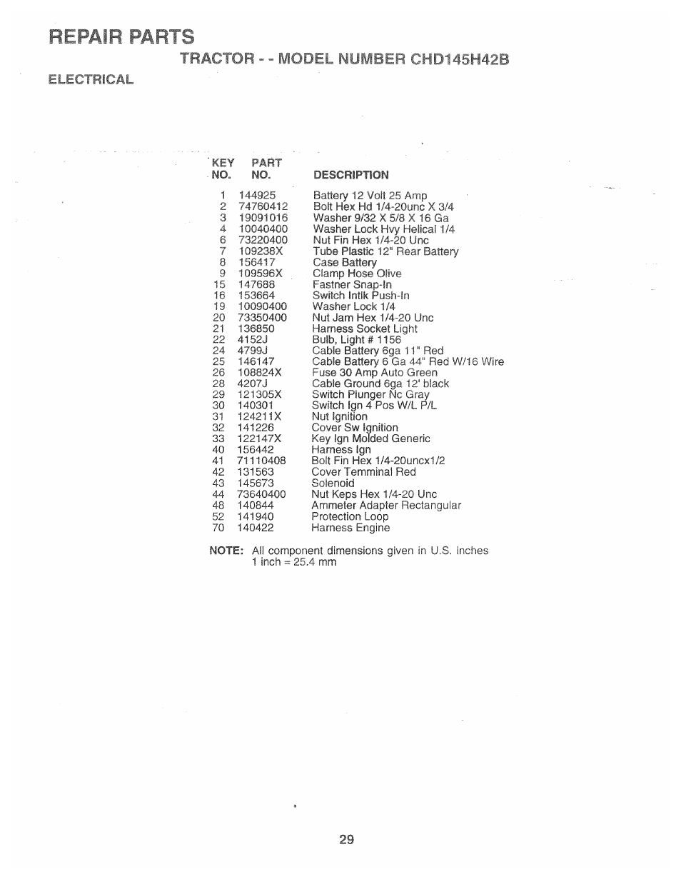 Repair parts, Model numbrl ^ f.^^h42b | Poulan 160886 User Manual | Page 27 / 46