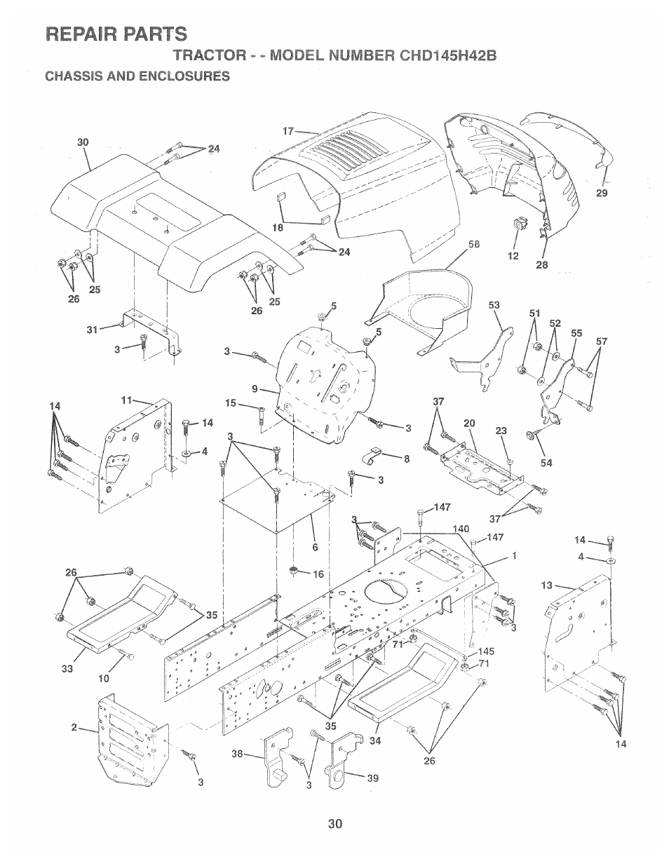 Repair parts | Poulan 160886 User Manual | Page 28 / 46