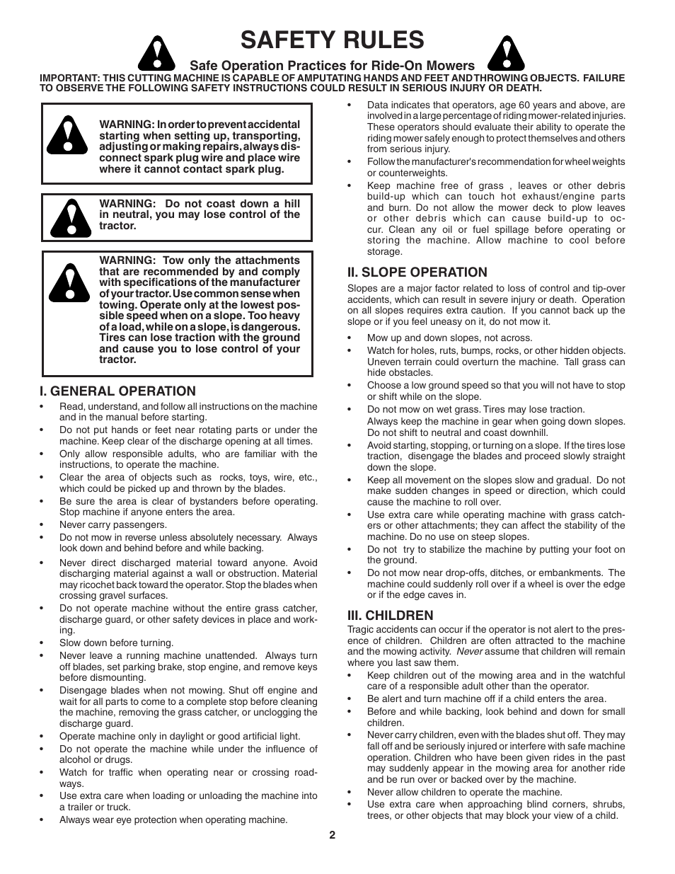 Safety rules | Poulan QCT38-97 User Manual | Page 2 / 11