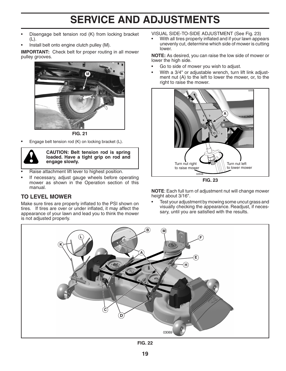 Service and adjustments | Poulan 404489 User Manual | Page 19 / 30