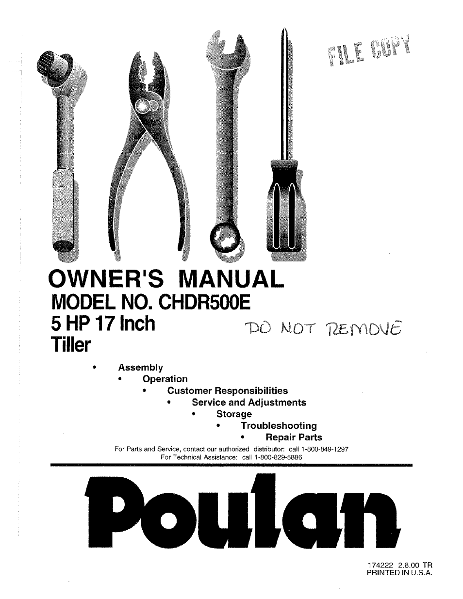 Poulan CHDR500E User Manual | 28 pages