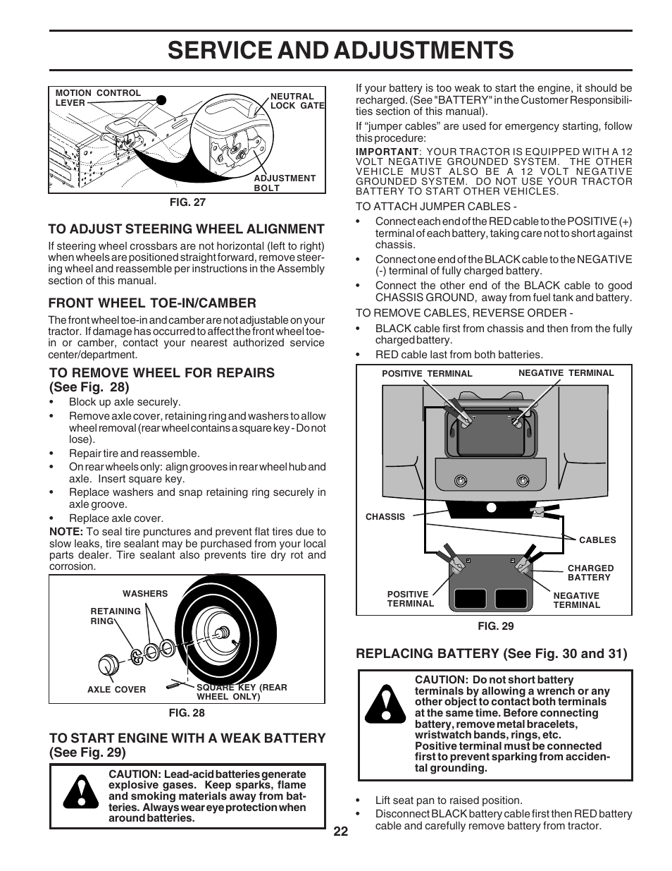 Service and adjustments | Poulan 182565 User Manual | Page 22 / 48