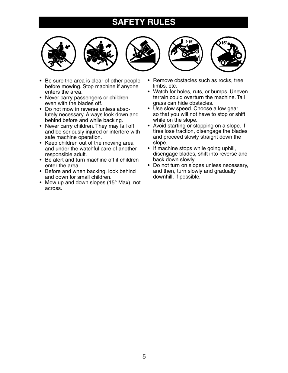 Safety rules | Poulan 191491 User Manual | Page 5 / 33