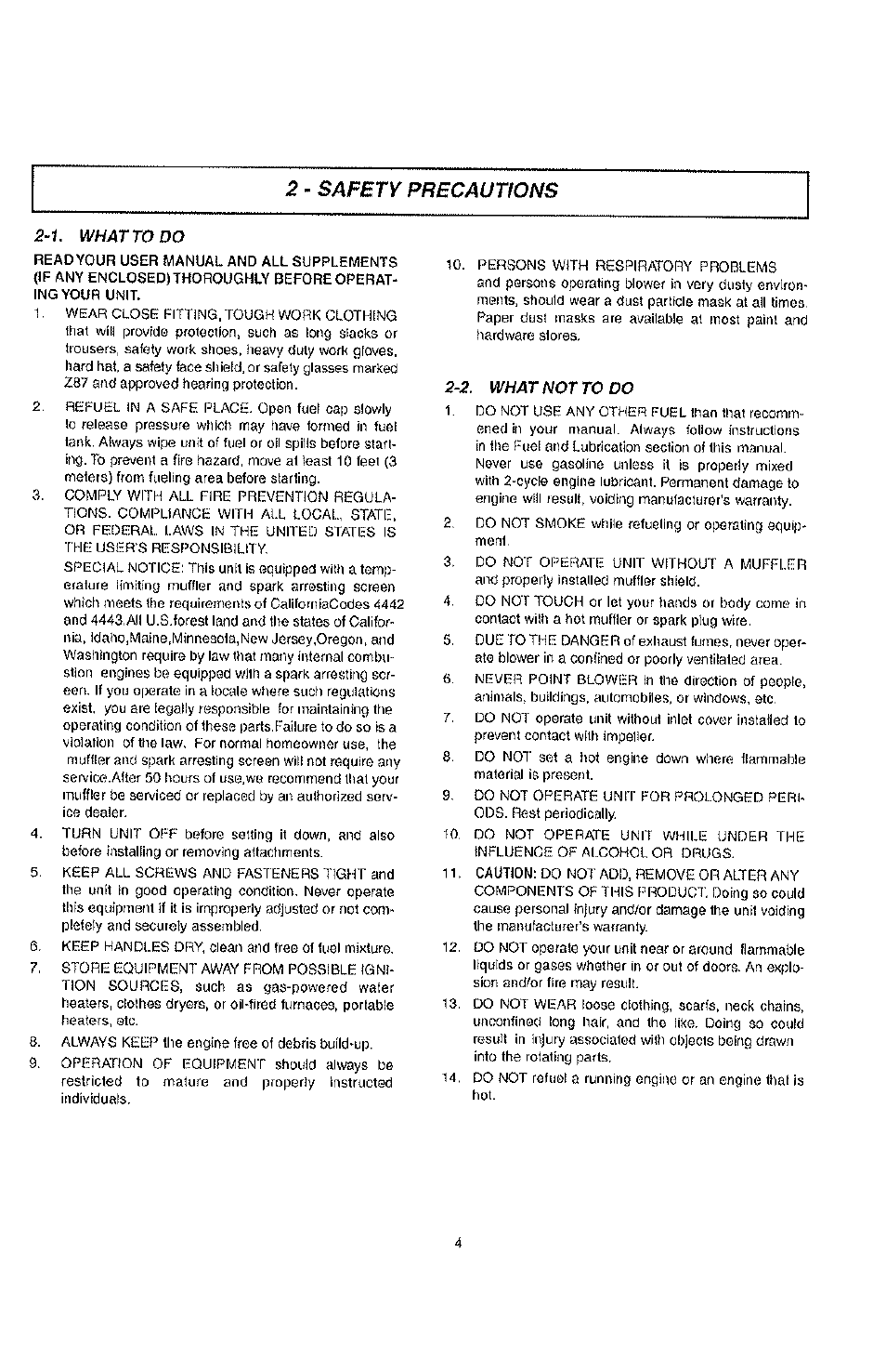 Safety precautions | Poulan PPBP30 User Manual | Page 4 / 18