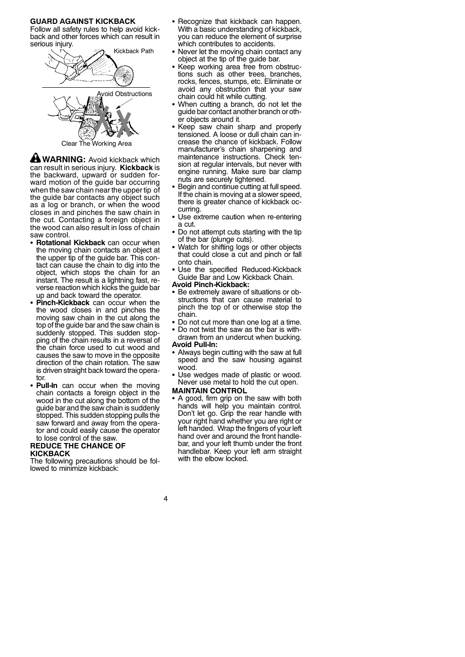 Poulan Pro PP400E User Manual | Page 4 / 17