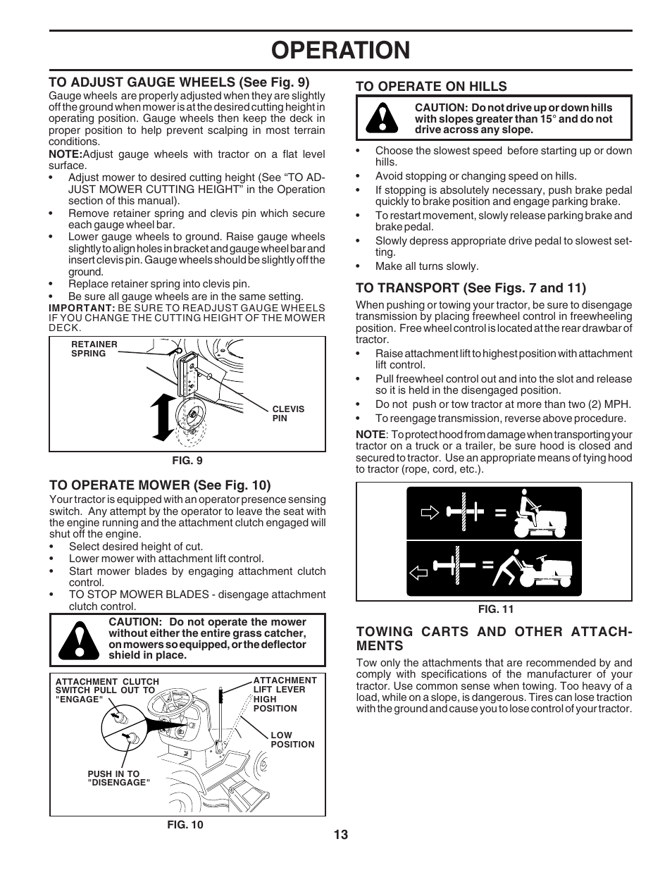 Operation | Poulan 183050 User Manual | Page 13 / 48