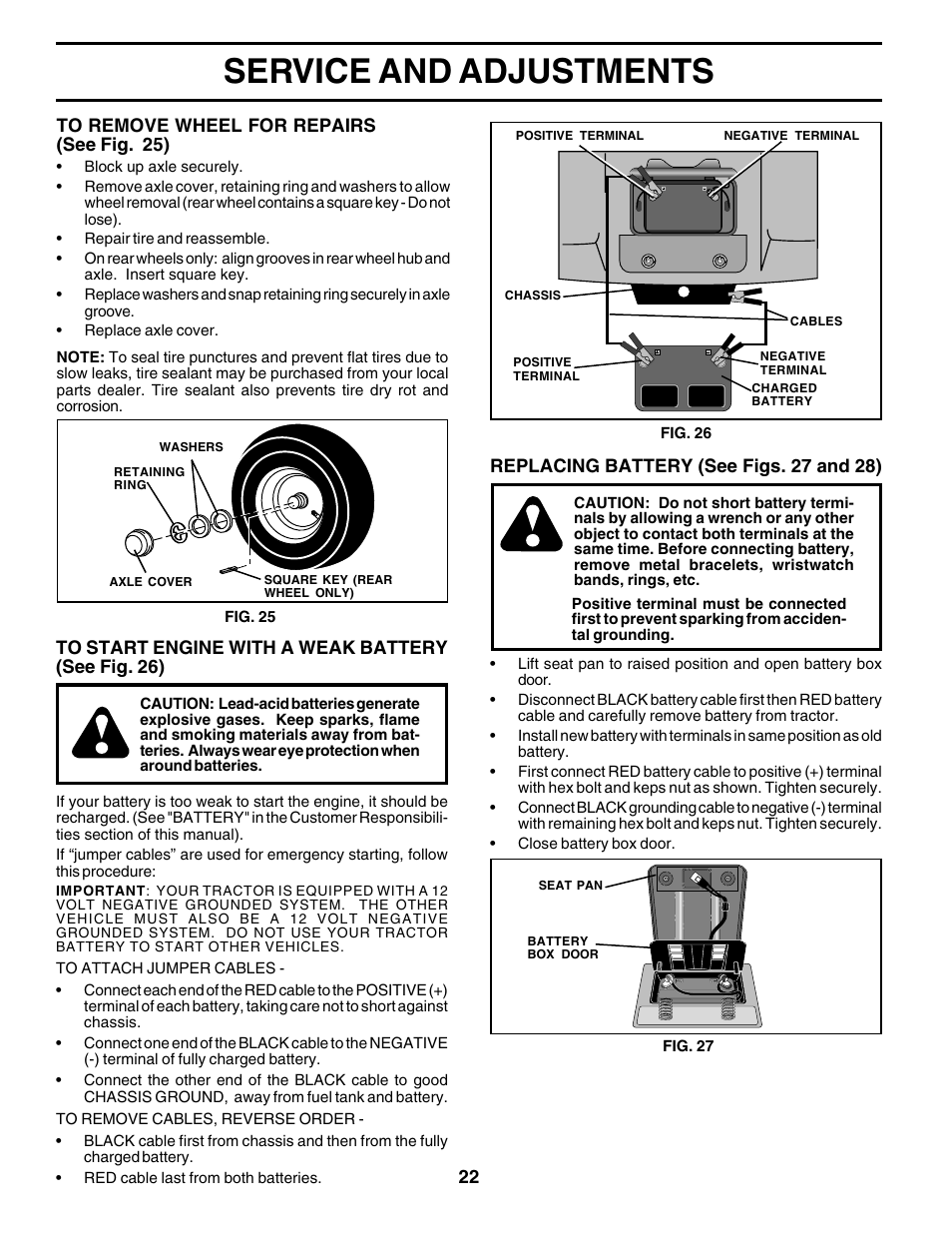 Service and adjustments | Poulan 179414 User Manual | Page 22 / 48