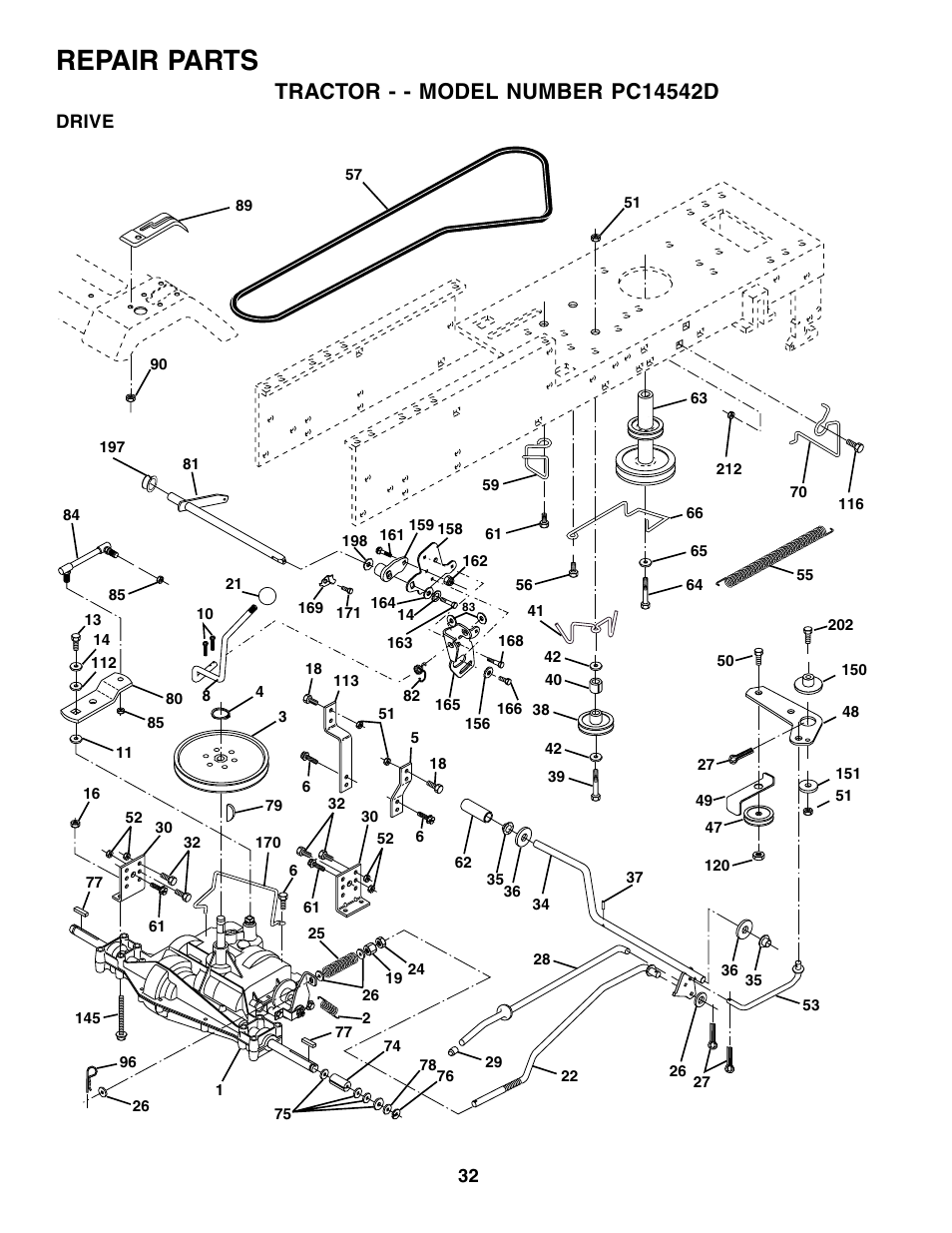Repair parts | Poulan 179414 User Manual | Page 32 / 48