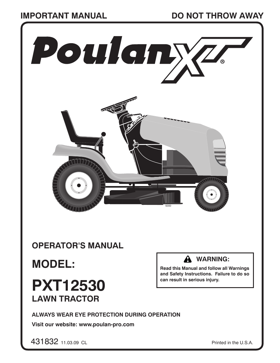 Poulan XT 96046001400 User Manual | 28 pages