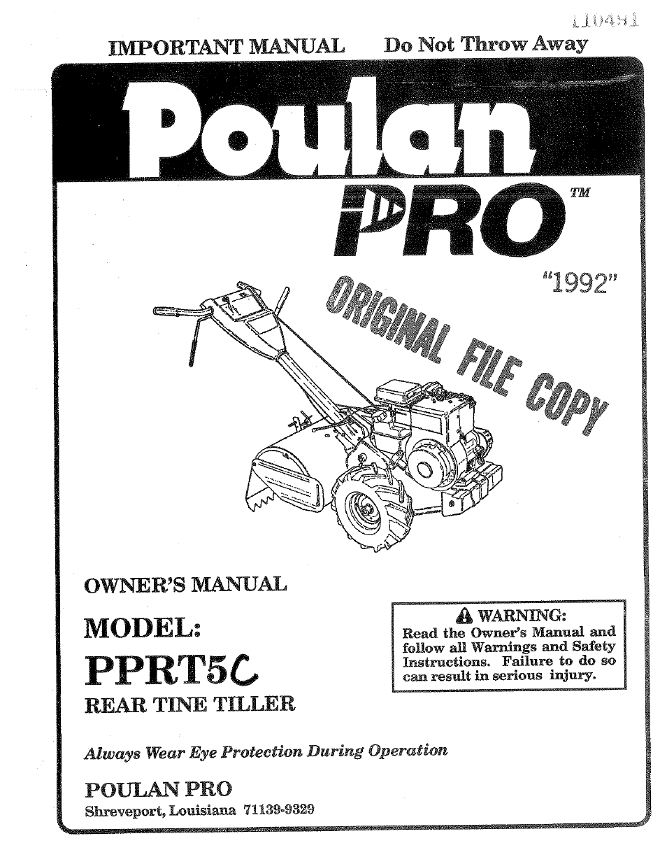 Poulan PPRT5C User Manual | 28 pages