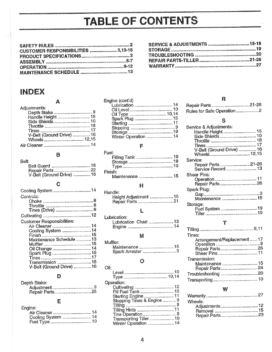 Poulan PPRT5C User Manual | Page 4 / 28