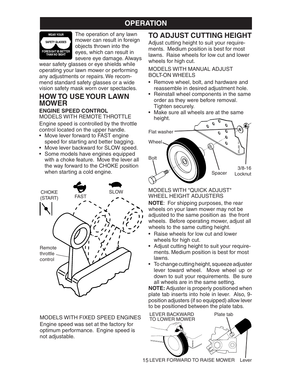Operation, How to use your lawn mower | Poulan 193747 User Manual | Page 15 / 24