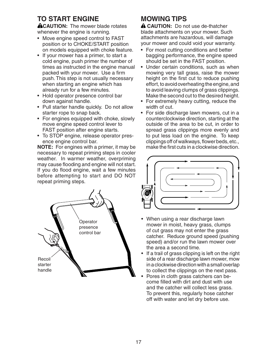 Mowing tips | Poulan 193747 User Manual | Page 17 / 24