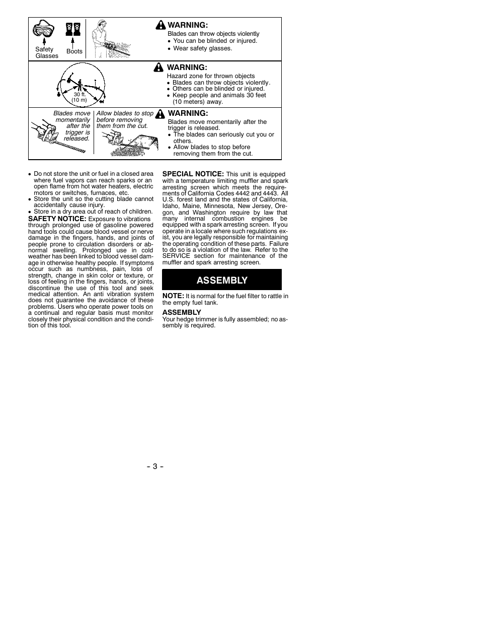 Assembly | Poulan GHT 180 User Manual | Page 3 / 9