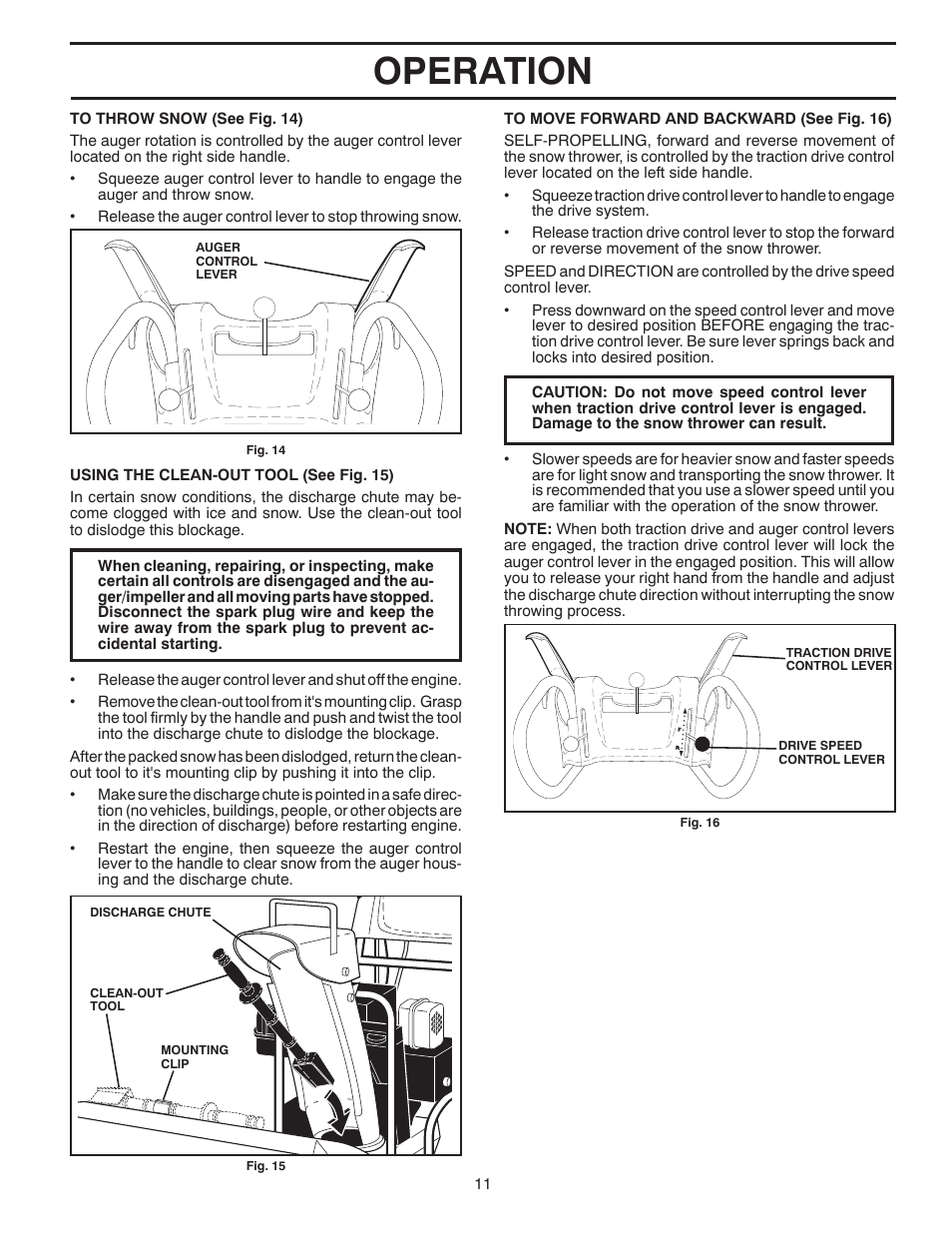 Operation | Poulan 437390 User Manual | Page 11 / 40