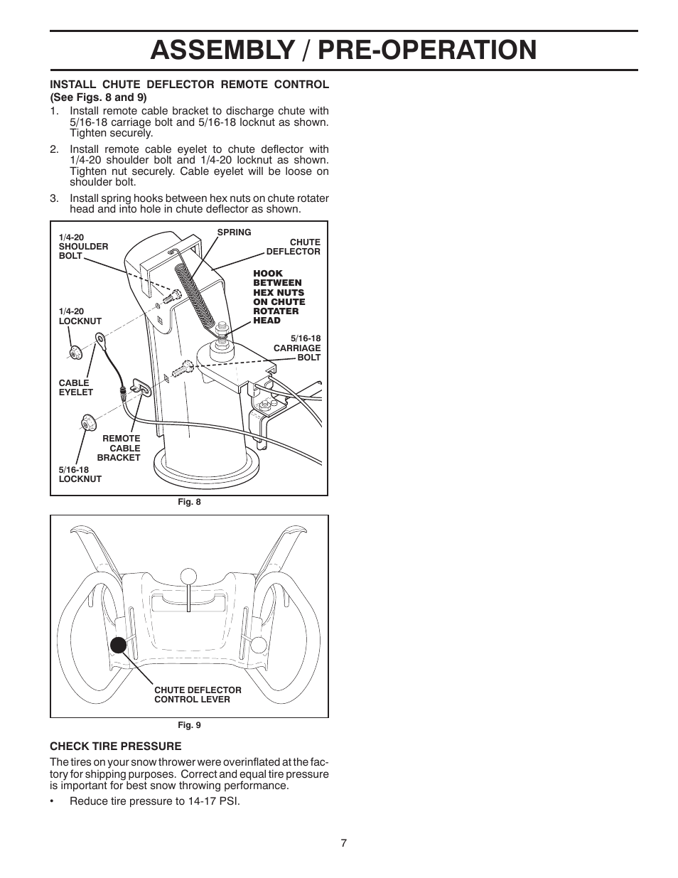 Assembly / pre-operation | Poulan 437390 User Manual | Page 7 / 40