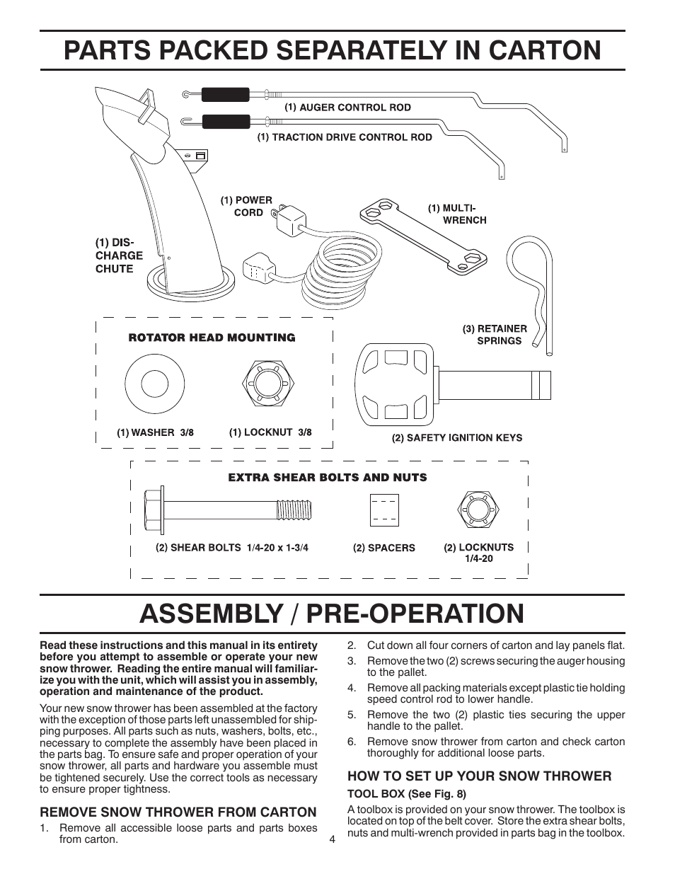 Poulan 416810 User Manual | Page 4 / 32