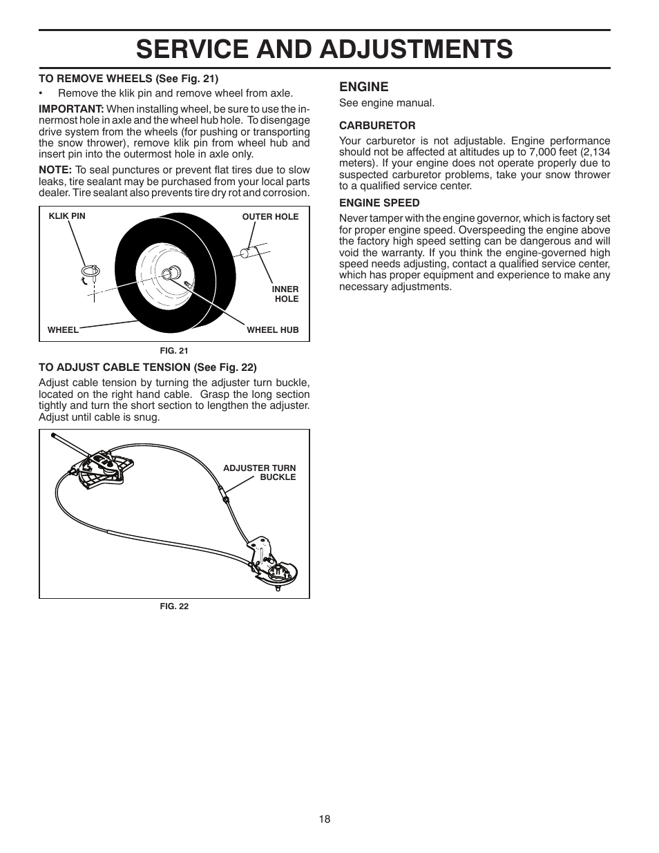 Service and adjustments | Poulan 96192004300 User Manual | Page 18 / 44