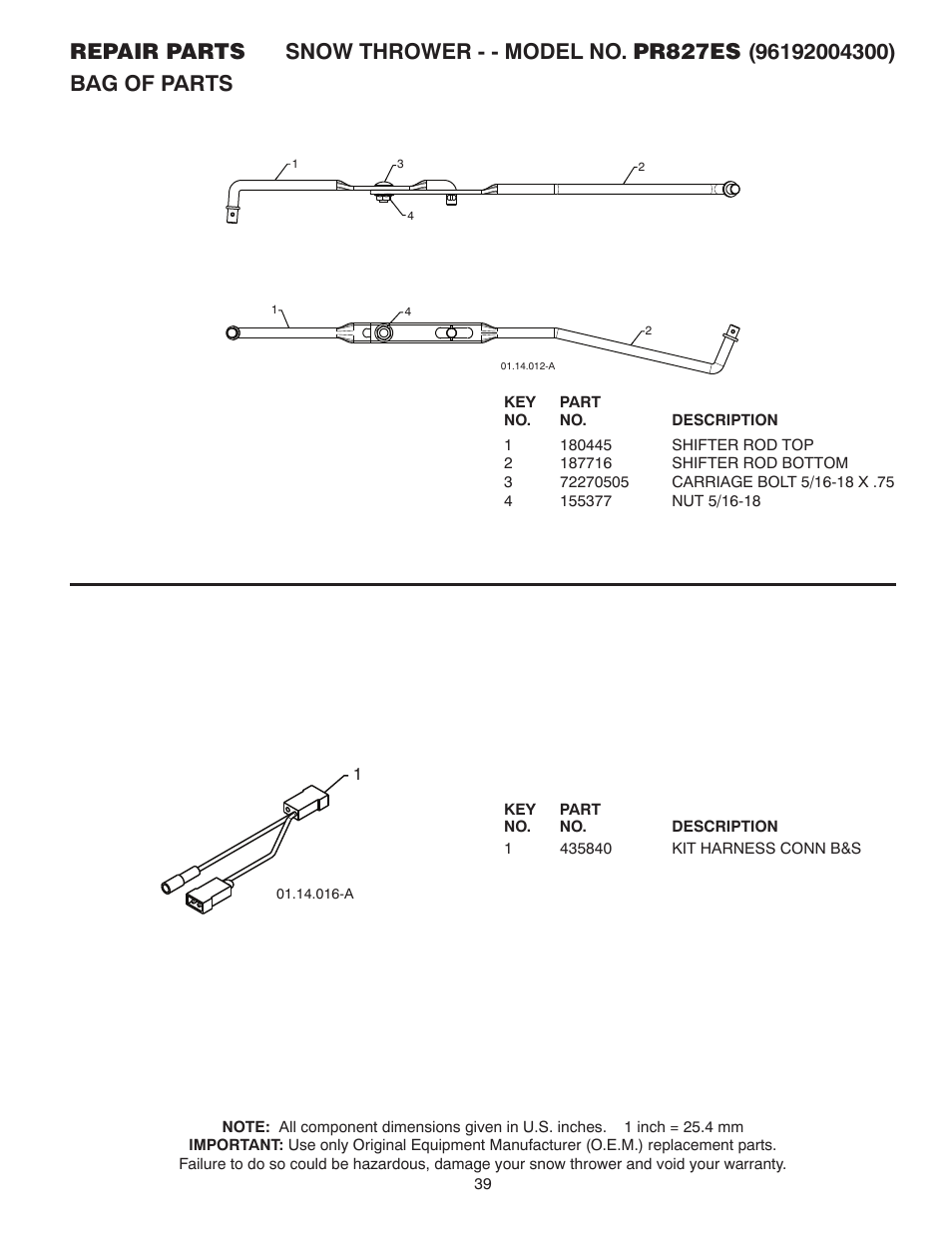 Poulan 96192004300 User Manual | Page 39 / 44
