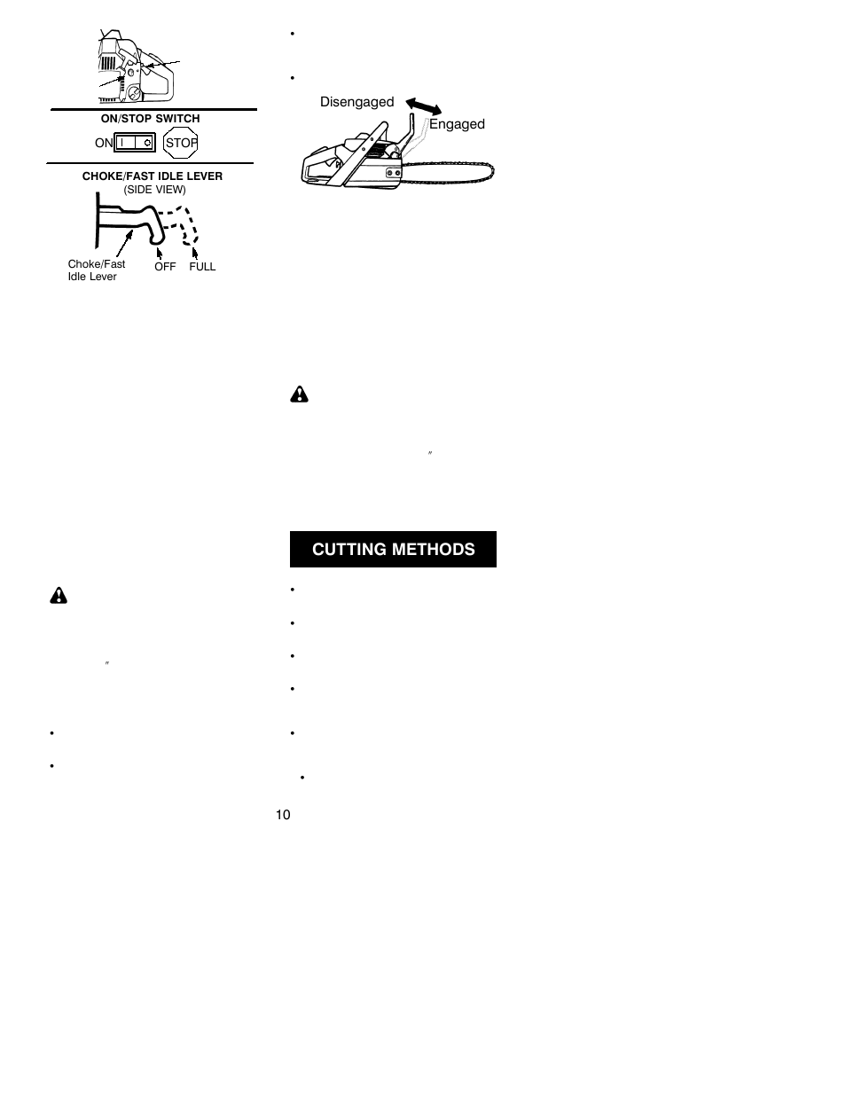 Cutting methods | Poulan 530163653 User Manual | Page 10 / 18