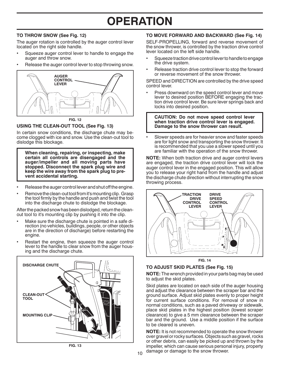 Operation | Poulan 96198001900 User Manual | Page 10 / 32