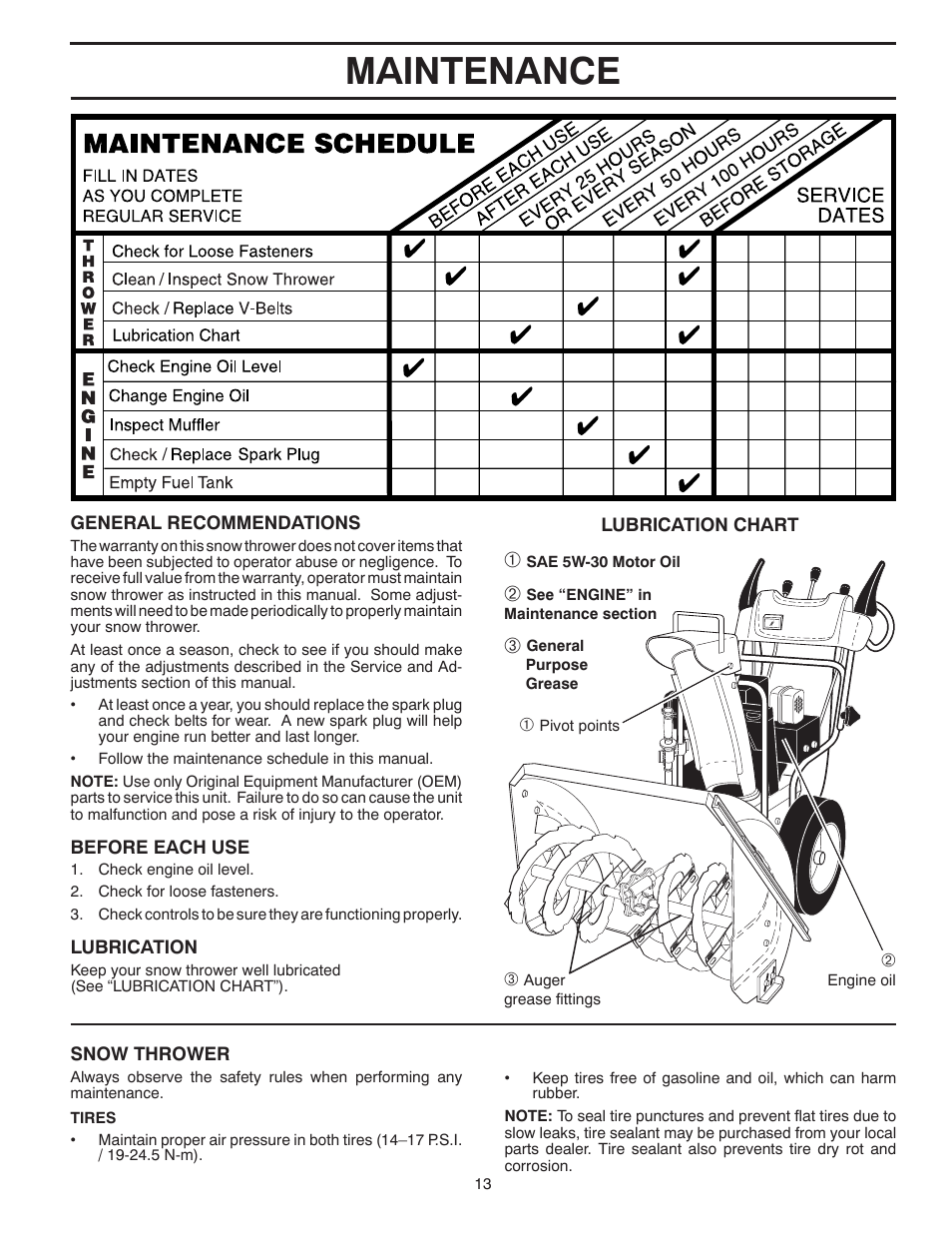 Maintenance | Poulan 96198001900 User Manual | Page 13 / 32