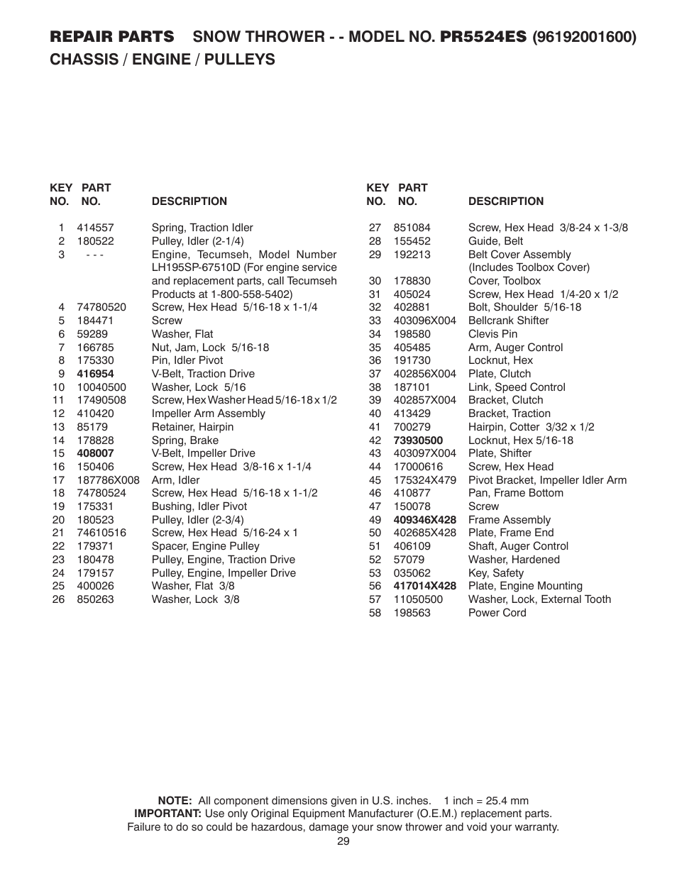 Poulan 414643 User Manual | Page 29 / 32