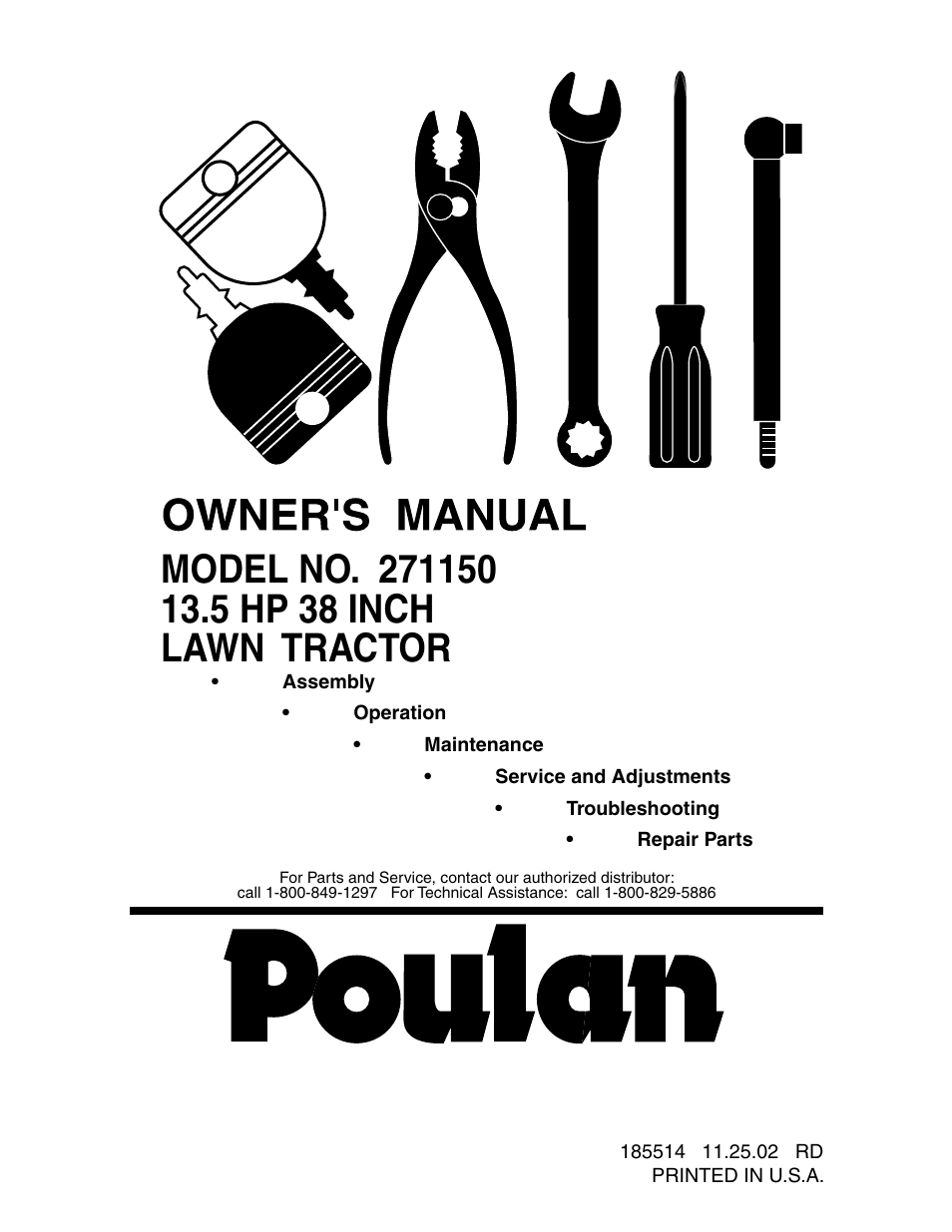 Poulan 2002-11 User Manual | 48 pages