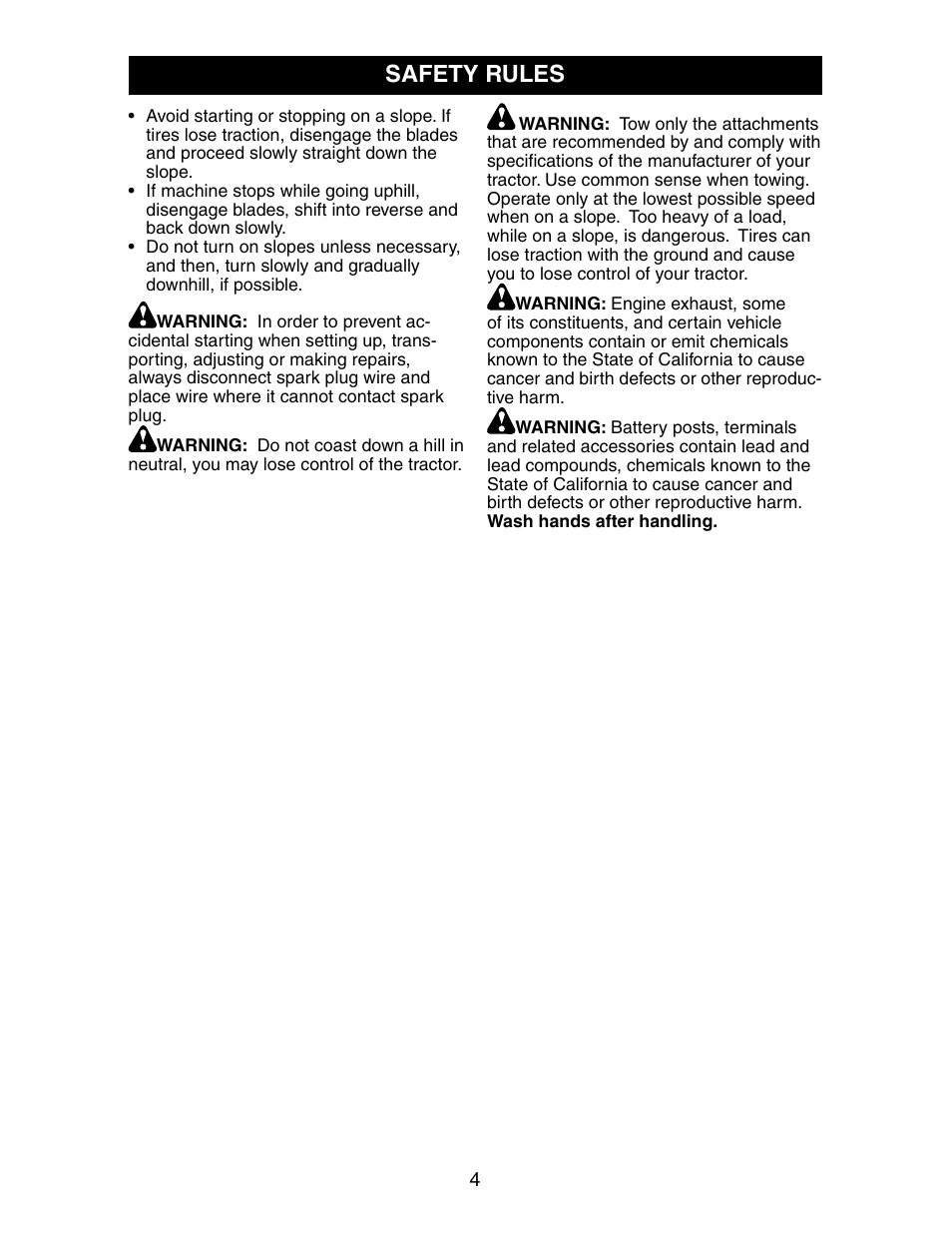 Safety rules | Poulan 2002-11 User Manual | Page 4 / 48