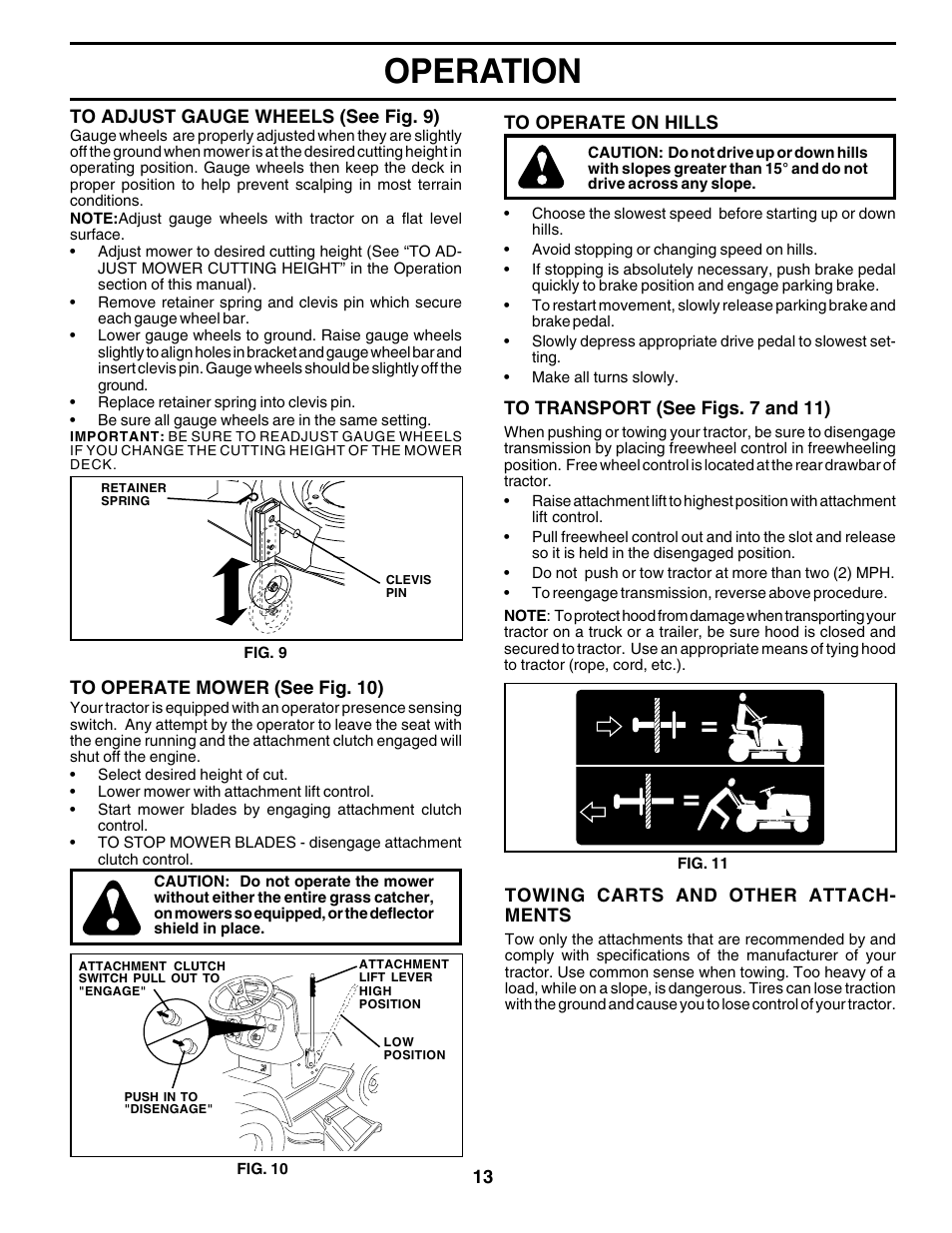 Operation | Poulan 179075 User Manual | Page 13 / 48