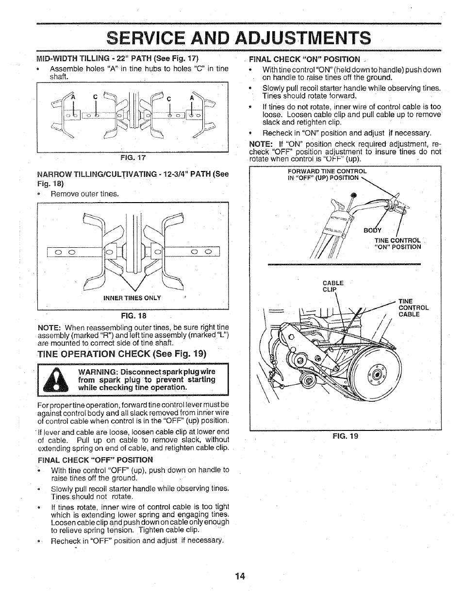 Service and adjustments | Poulan 156332 User Manual | Page 14 / 24