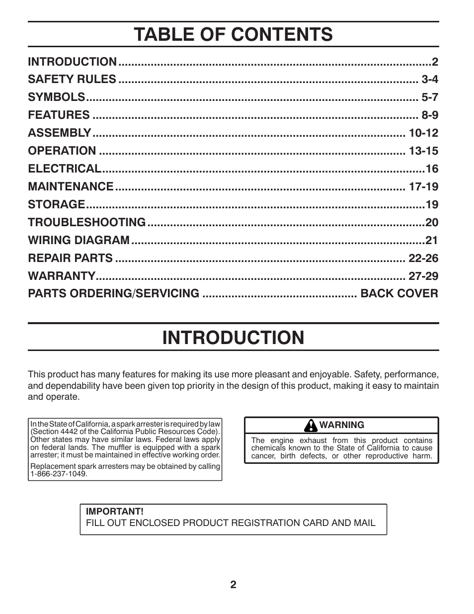 Poulan 420077 User Manual | Page 2 / 32