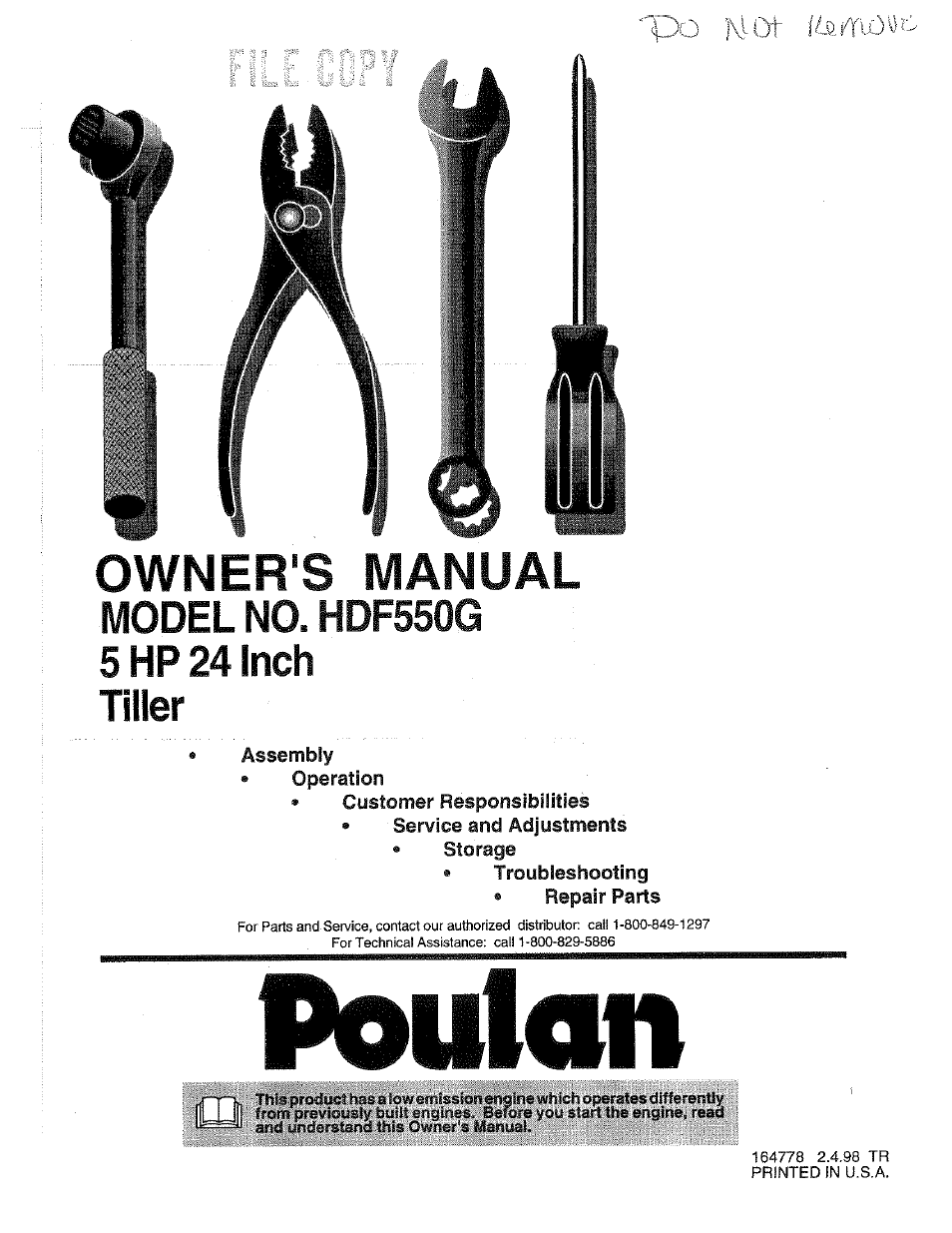 Poulan 164778 User Manual | 24 pages