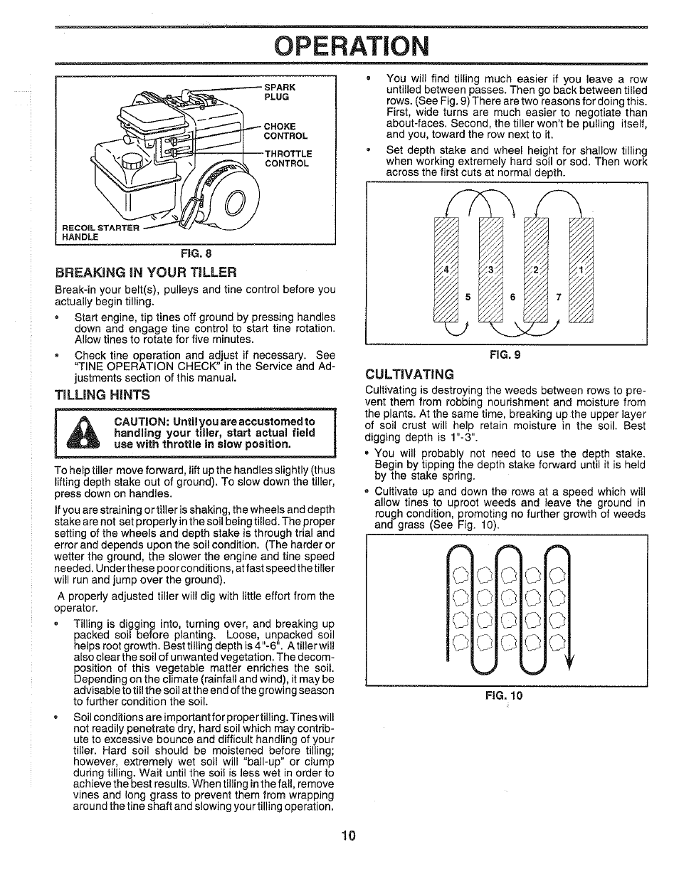 Operation | Poulan 164778 User Manual | Page 10 / 24