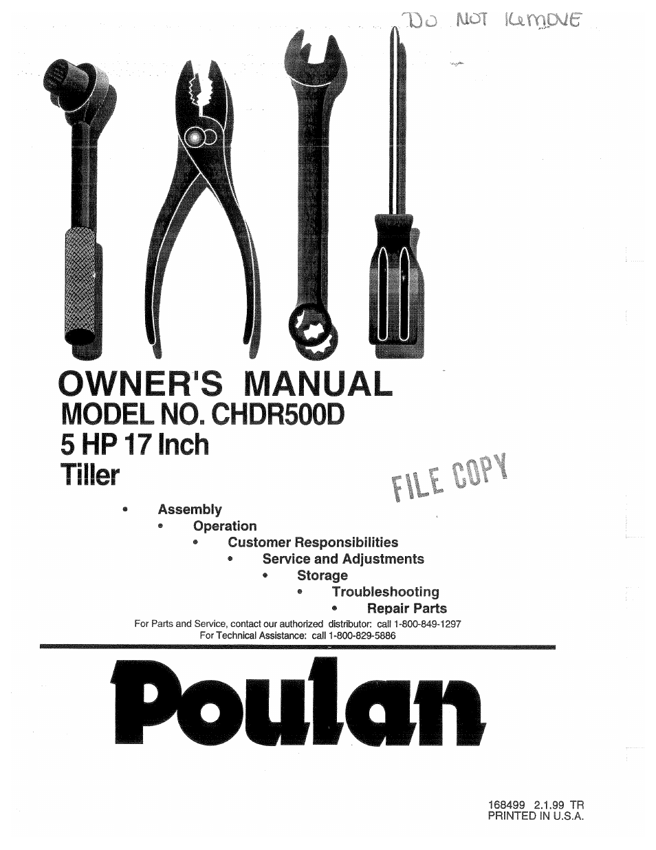 Poulan CHDR500D User Manual | 28 pages