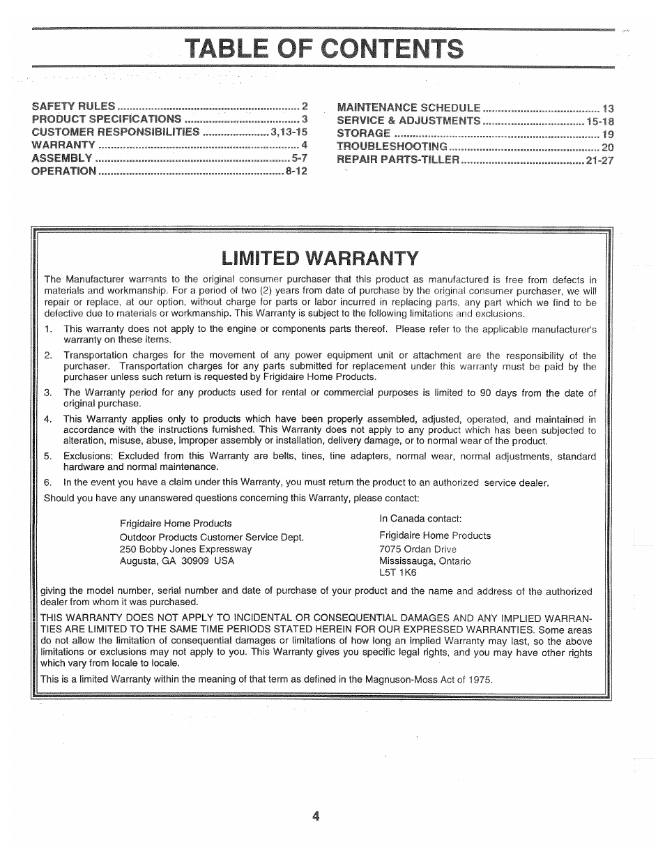 Poulan CHDR500D User Manual | Page 4 / 28