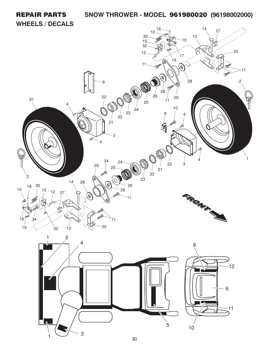 Poulan 961980020 User Manual | Page 30 / 32