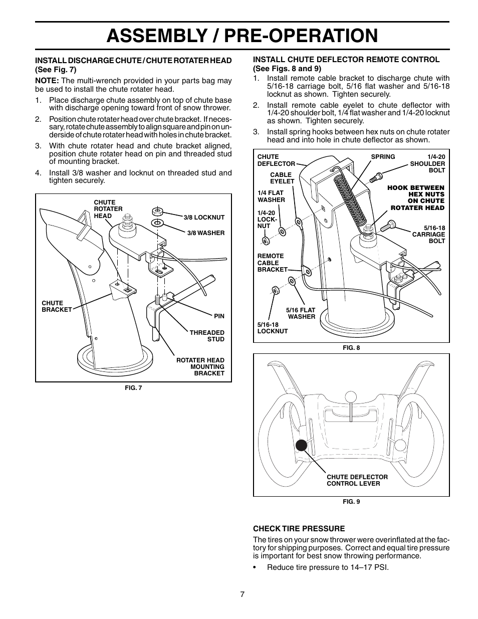 Assembly / pre-operation | Poulan 192044 User Manual | Page 7 / 20