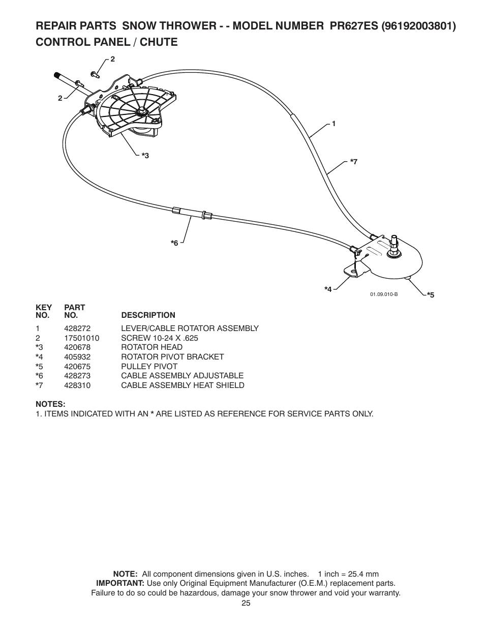 Poulan Pro PR627ES SNOW THROWER User Manual | Page 25 / 40