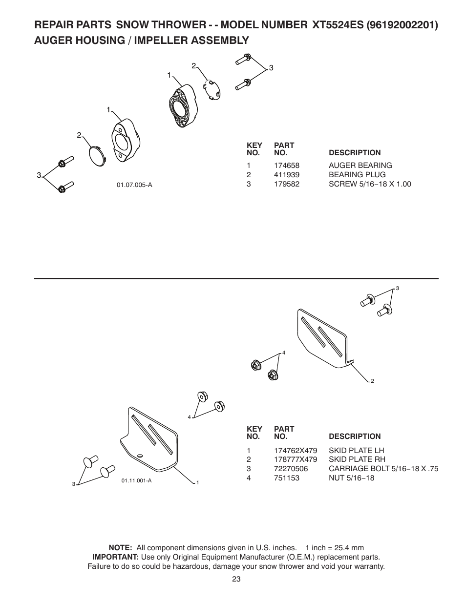 Poulan XT5524ES User Manual | Page 23 / 40