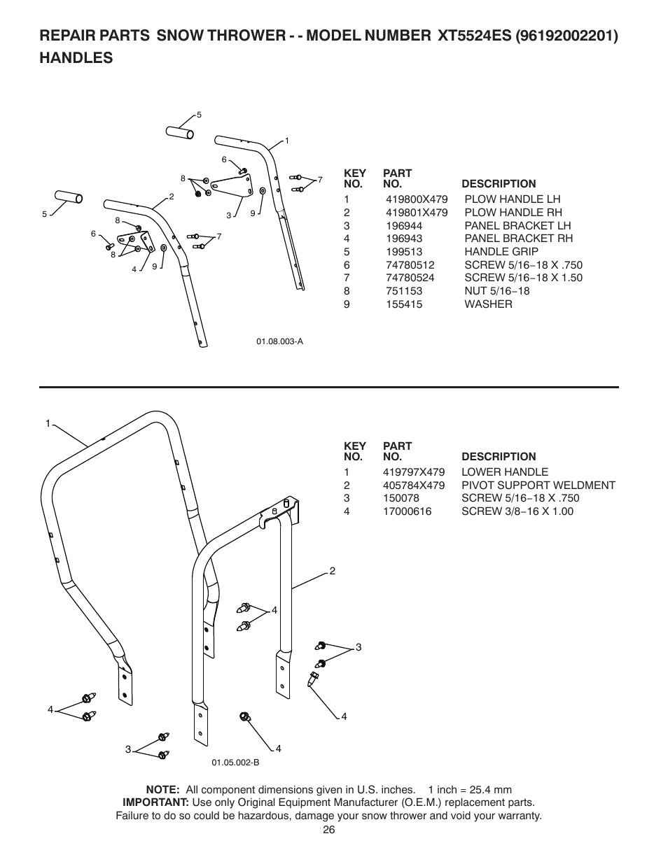 Poulan XT5524ES User Manual | Page 26 / 40