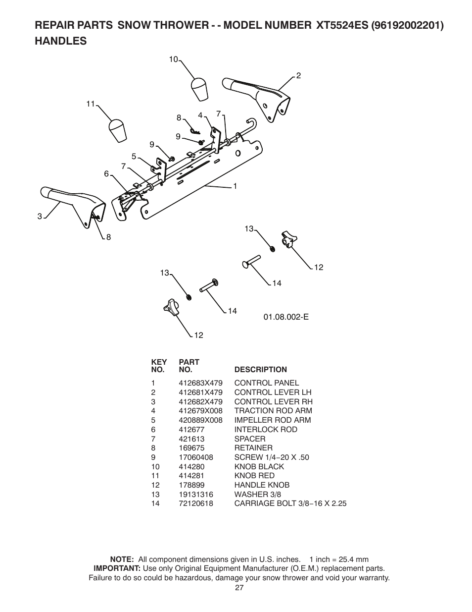 Poulan XT5524ES User Manual | Page 27 / 40