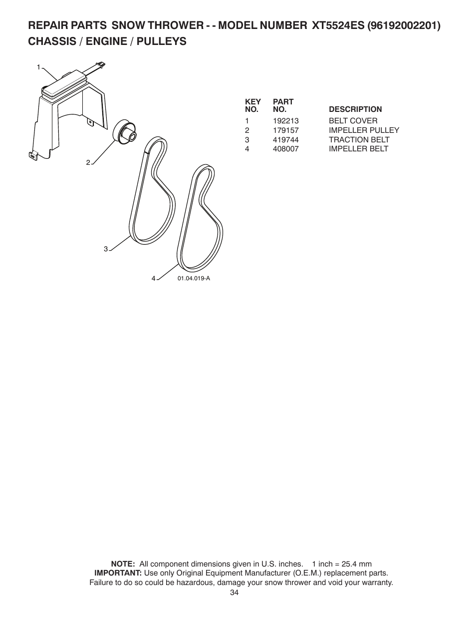 Poulan XT5524ES User Manual | Page 34 / 40