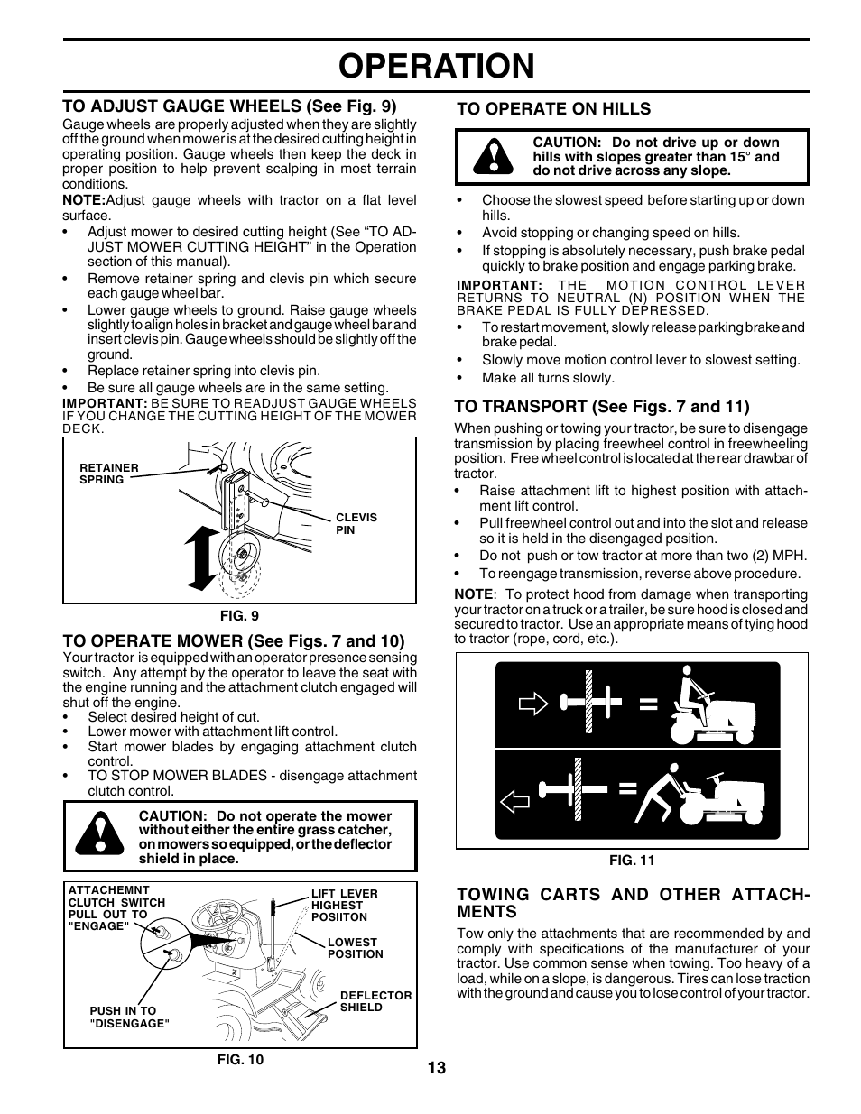 Operation | Poulan 178497 User Manual | Page 13 / 52
