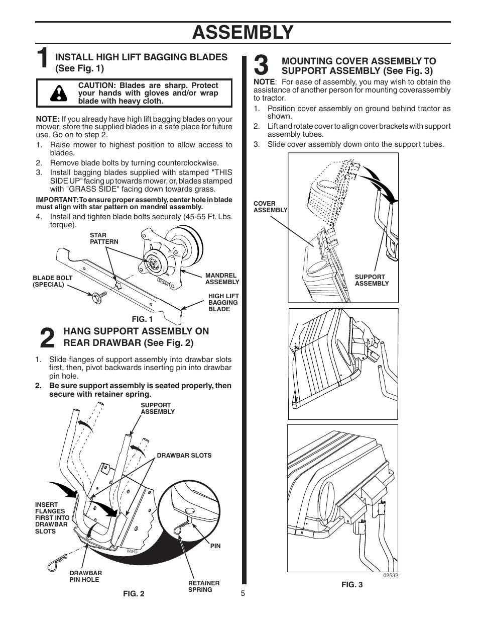 Assembly | Poulan GTB54A User Manual | Page 5 / 11