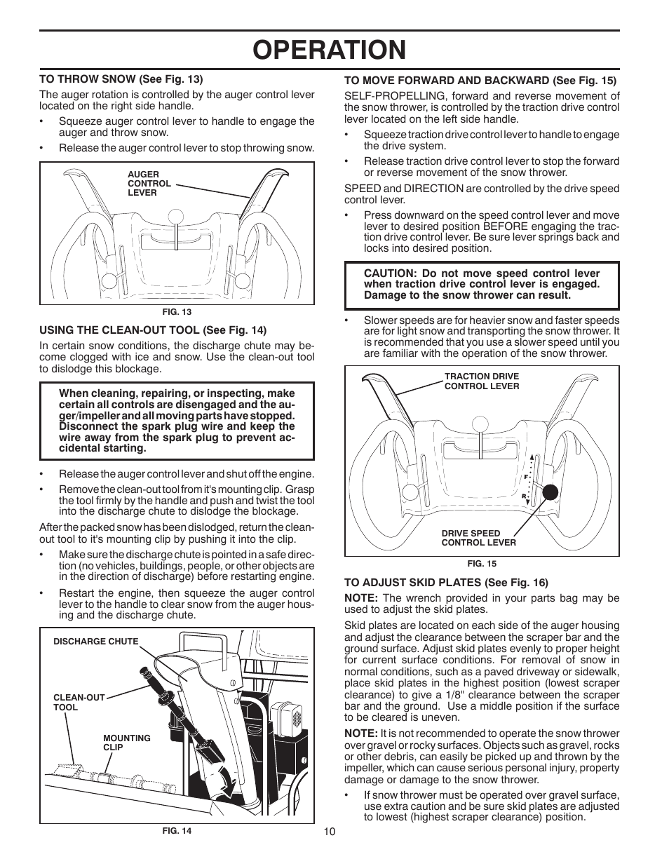 Operation | Poulan 421602 User Manual | Page 10 / 40