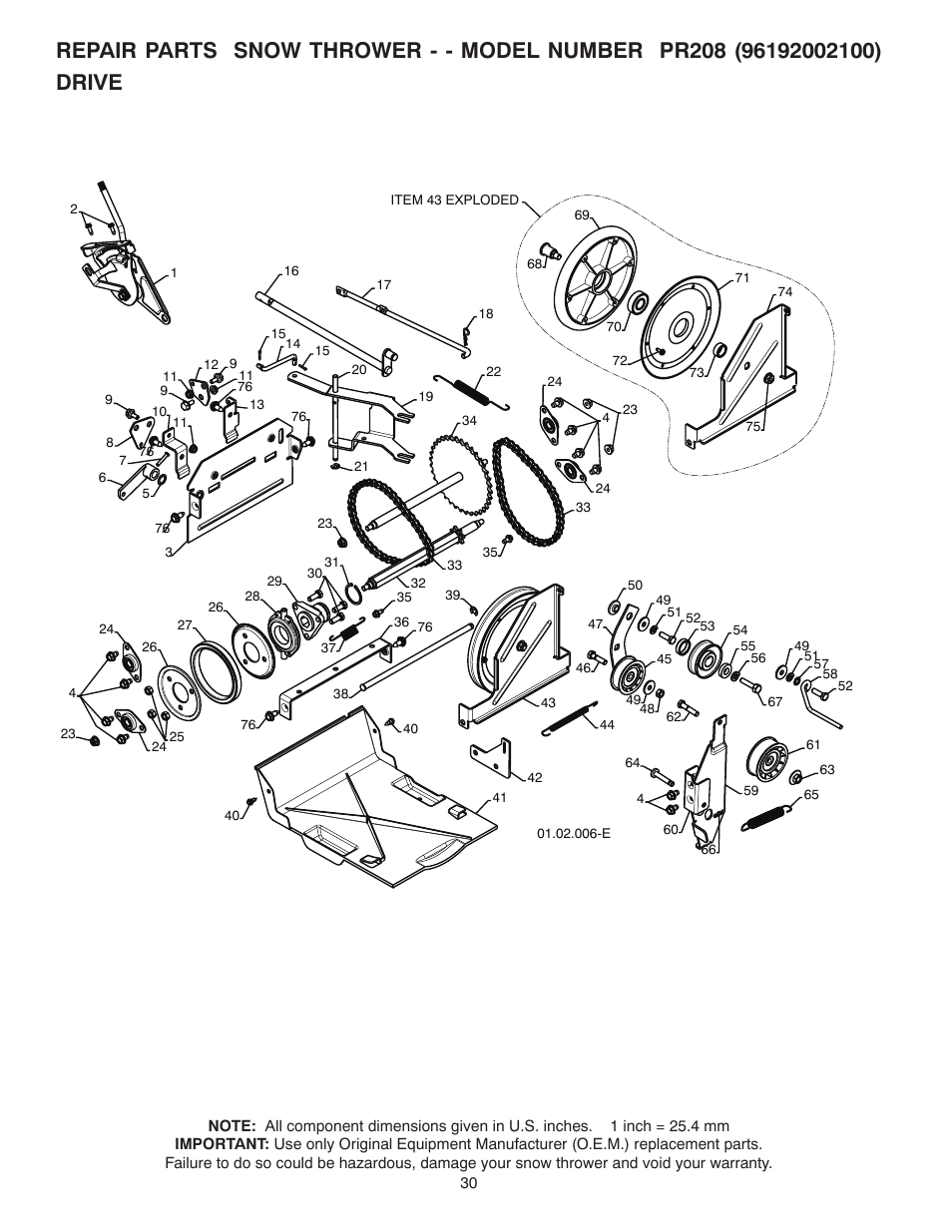 Poulan 421602 User Manual | Page 30 / 40