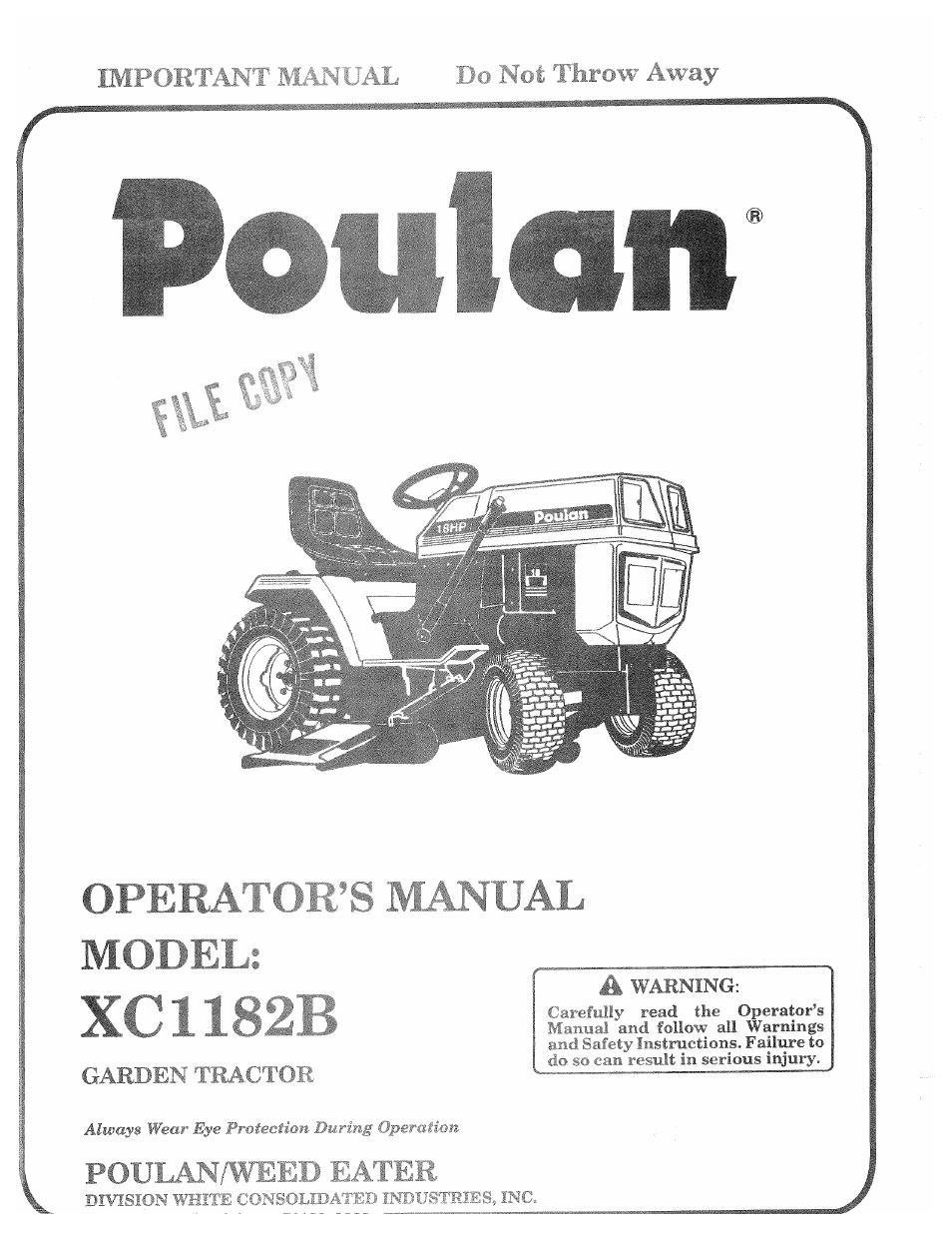 Poulan XC1182B User Manual | 32 pages