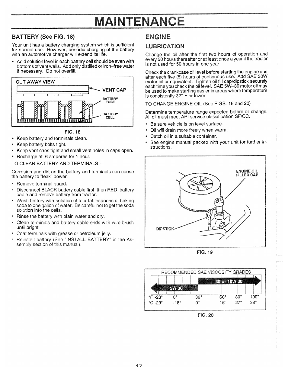 Lubrication, Maintenance, Engine | Poulan XC1182B User Manual | Page 17 / 32