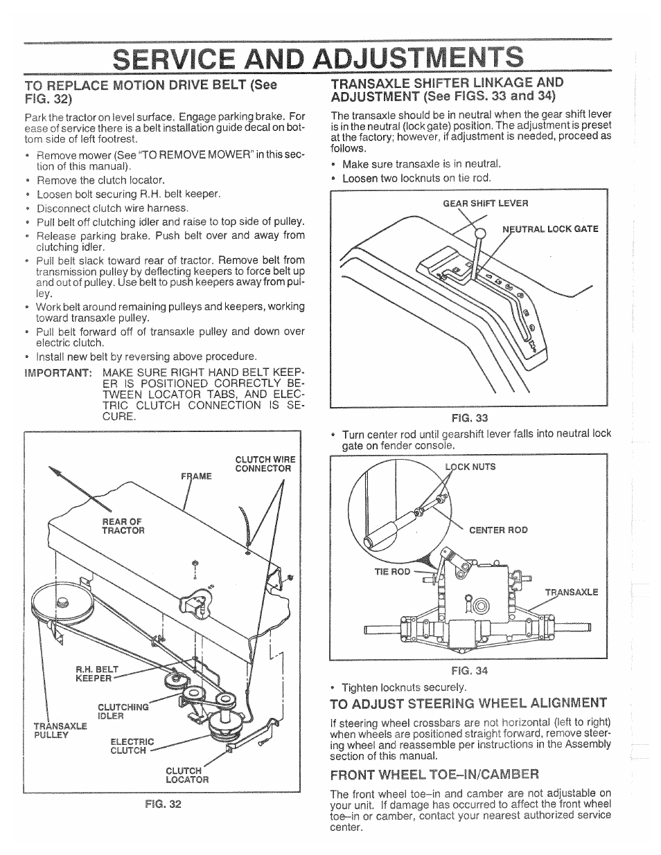 Service and adjustments | Poulan XC1182B User Manual | Page 22 / 32